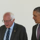 Democratic presidential candidate Bernie Sanders walks with President Barack Obama through the Colonnade for a meeting in the Oval Office on June 9, 2016, at the White House in Washington, D.C.
MANDEL NGAN/AFP/Getty Images